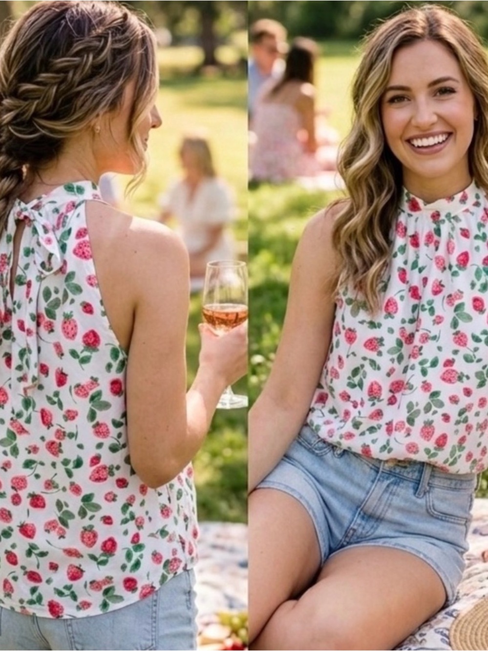 Strawberry Print Halter Top J.crew NWT